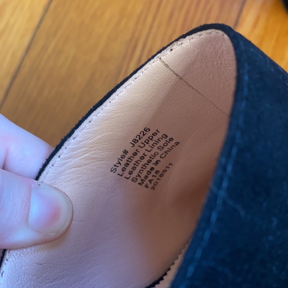 J. Crew High Block Heel 3” Mule Black Suede Slip-on Women’s Size 6.5 - Picture 5 of 7